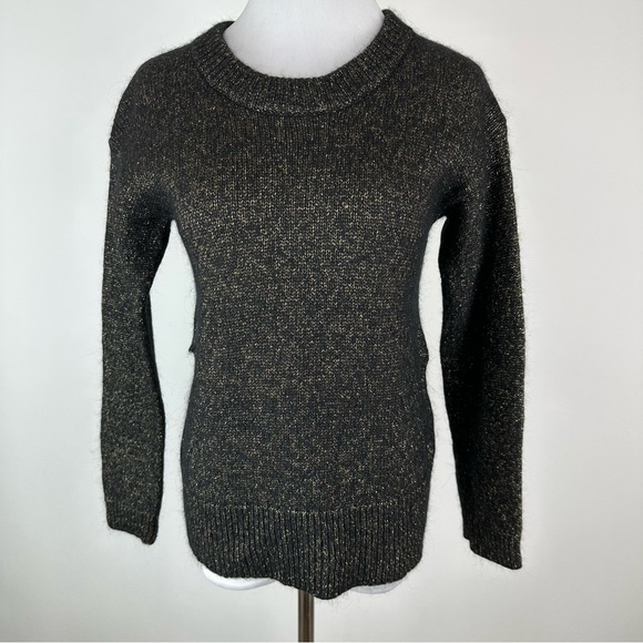 A.L.C. Bowen Metallic Flyaway Back Wool Alpaca Sweater Size XS - Picture 2 of 7